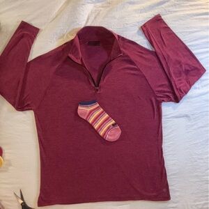 Athletic Red Quarter-Zip Pullover